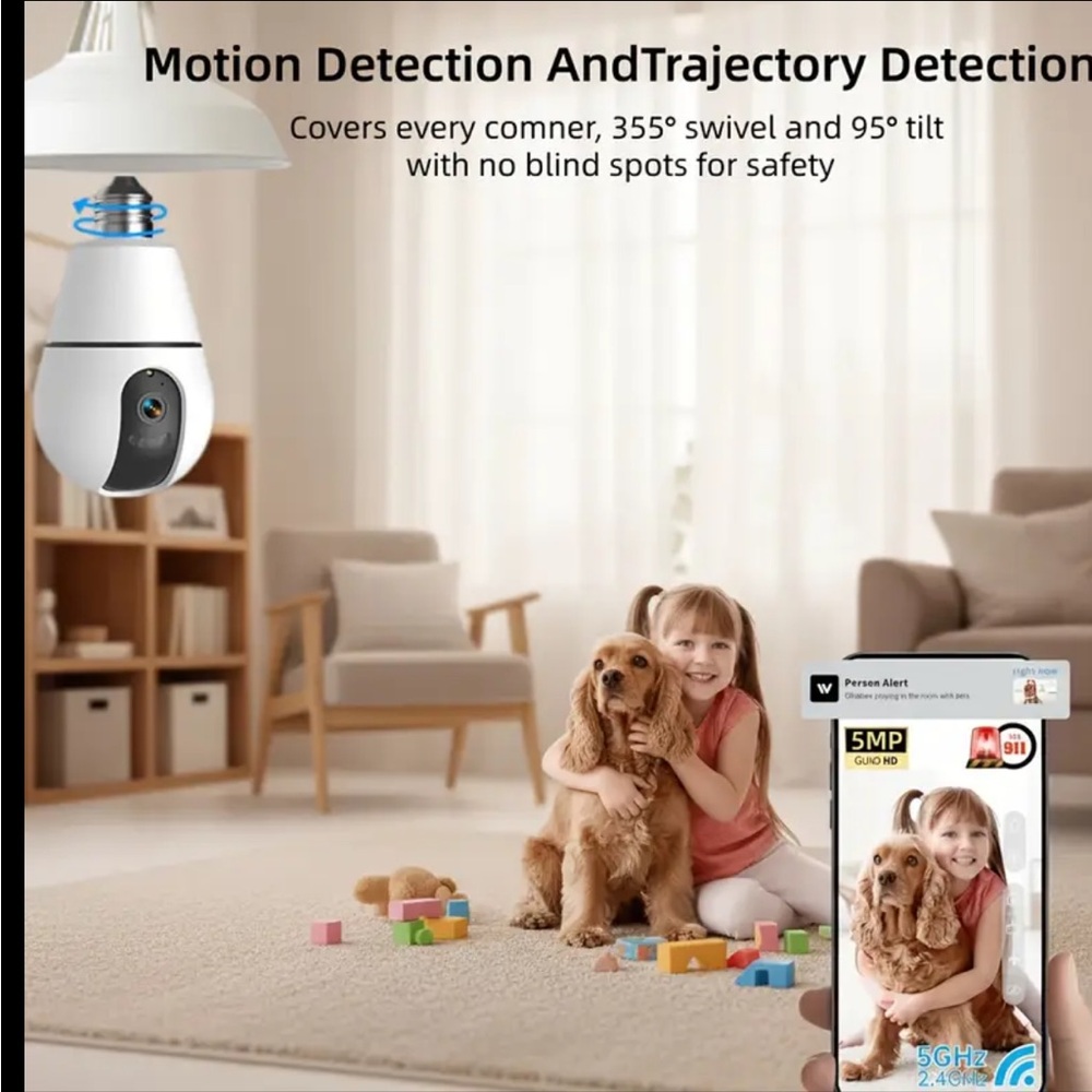 One Smart Net Lightbulb Camera in White - Picture 5 of 7